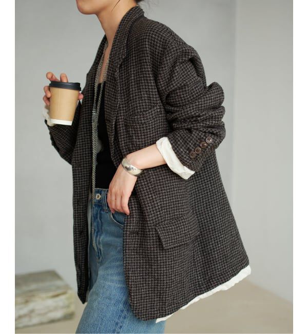 Plage「JANE SMITH / ジェーンスミス WASHABLE BRITISH WOOL TAILOR ジャケット」|テーラードジャケット|グレー