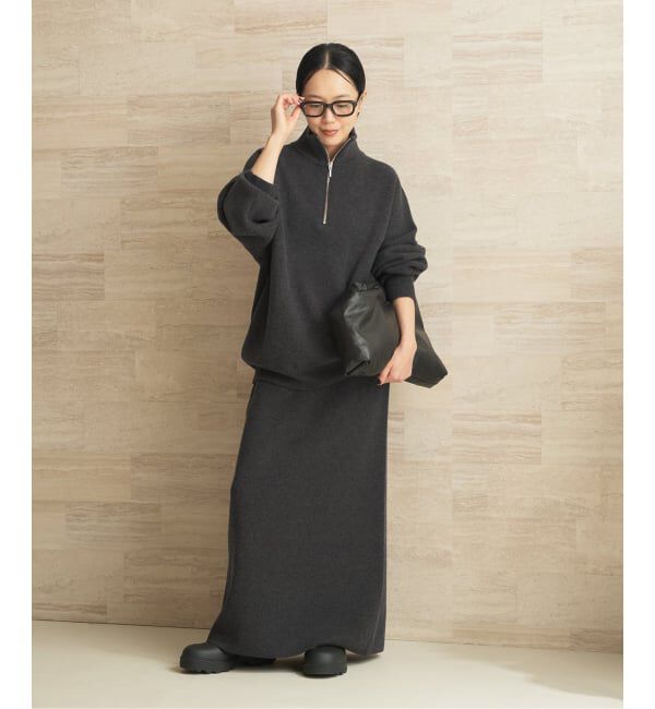 Plage「《一部店舗・WEB限定》スムース ハーフ Zip ニット」|ニット・セーター|