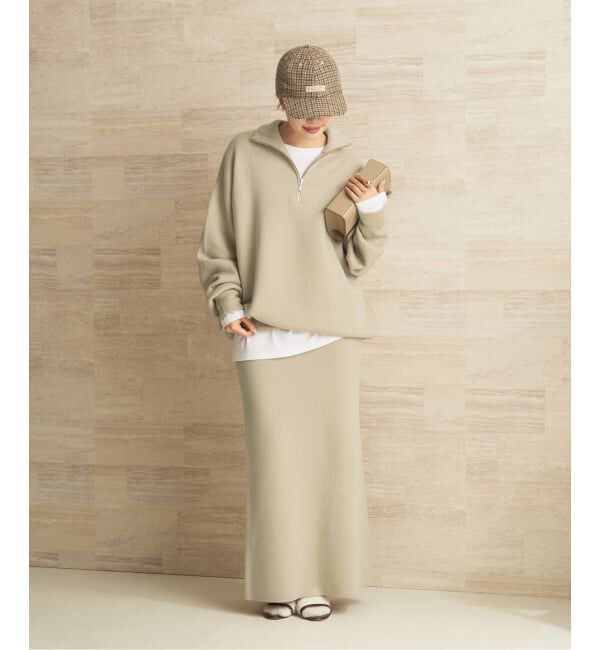 Plage「《一部店舗・WEB限定》スムース ハーフ Zip ニット」|ニット・セーター|