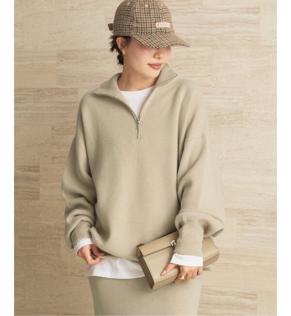 Plage「《一部店舗・WEB限定》スムース ハーフ Zip ニット」|ニット・セーター|