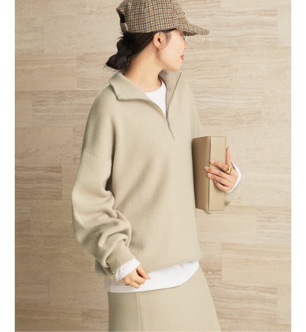 Plage「《一部店舗・WEB限定》スムース ハーフ Zip ニット」|ニット・セーター|
