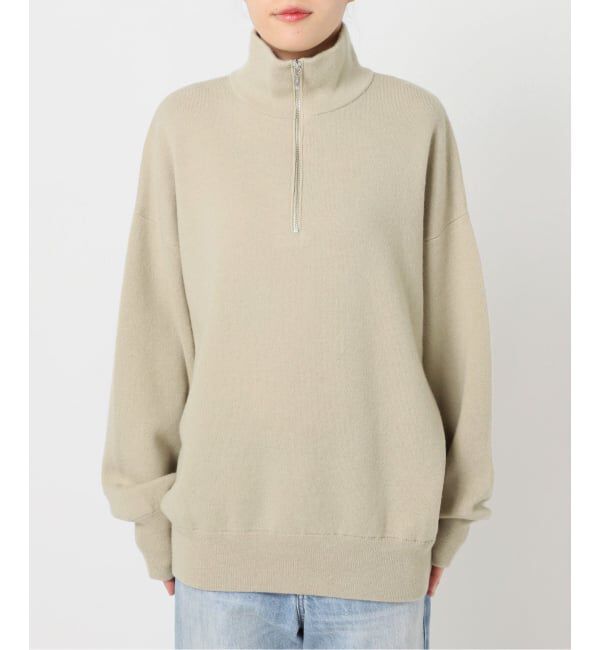 Plage「《一部店舗・WEB限定》スムース ハーフ Zip ニット」|ニット・セーター|
