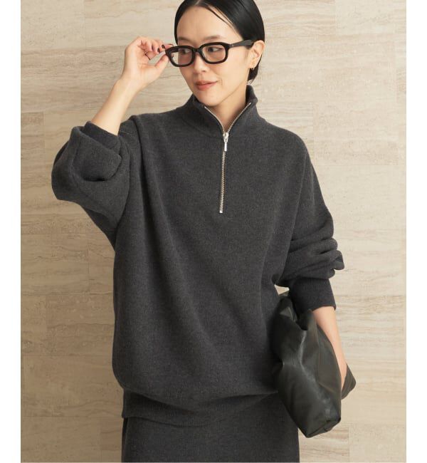 Plage「《一部店舗・WEB限定》スムース ハーフ Zip ニット」|ニット・セーター|