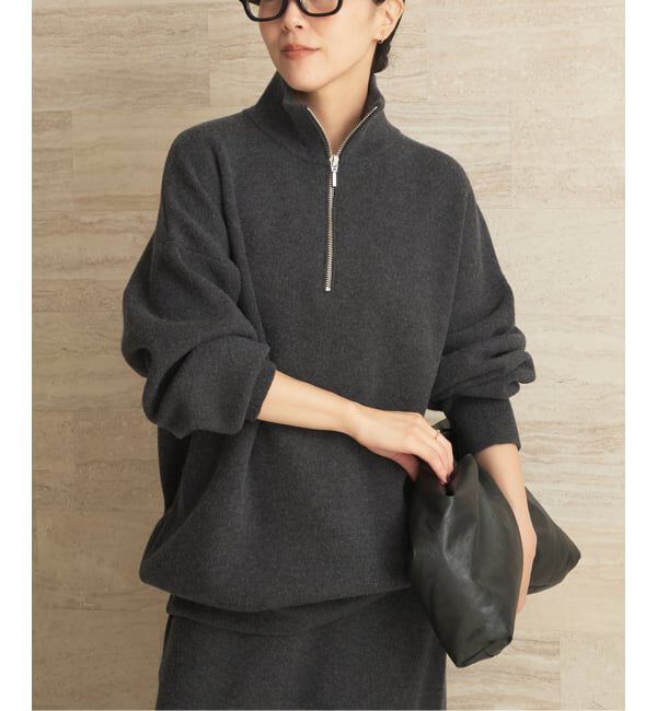 Plage「《一部店舗・WEB限定》スムース ハーフ Zip ニット」|ニット・セーター|