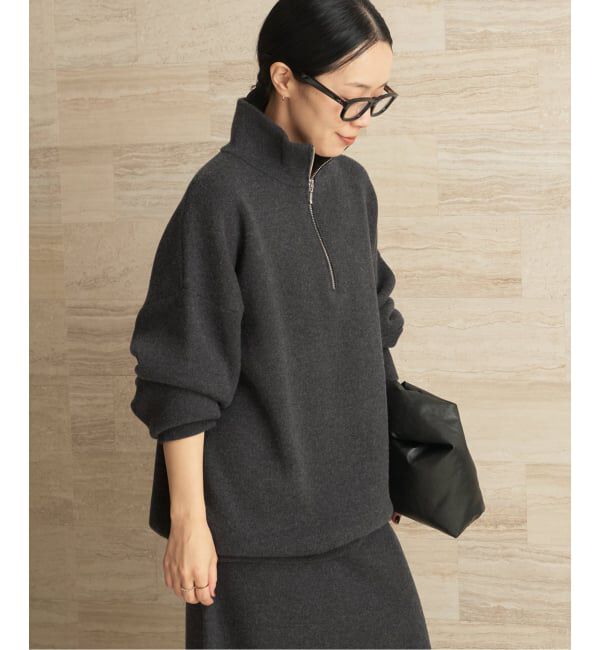 Plage「《一部店舗・WEB限定》スムース ハーフ Zip ニット」|ニット・セーター|