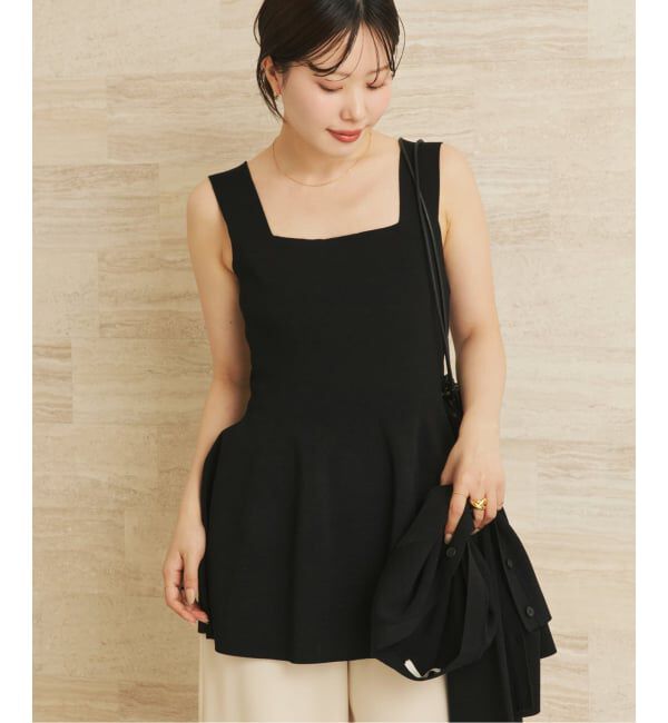 Plage「《予約》Peplum Camisole ニット」|その他|ブラック