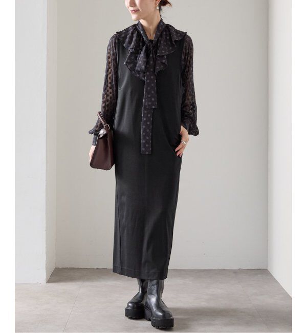 VERMEIL par iena「コンパクトジャージナローワンピース」|ワンピース|