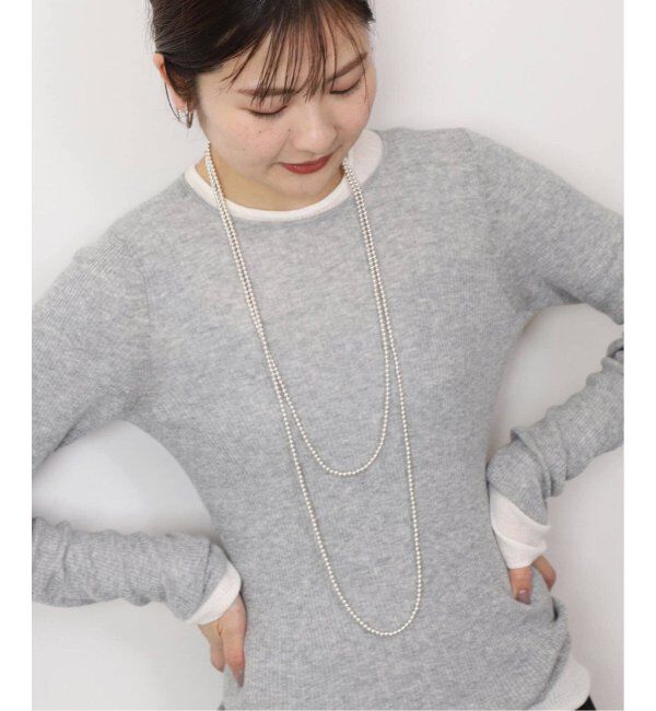 SLOBE IENA「《追加2》SLOBE ロングメタルビーズネックレス180cm」|ネックレス|