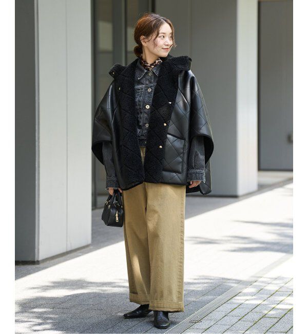 IENA「MACKINTOSH/マッキントッシュ 別注 LYNESS ポンチョボアコート」|ポンチョ・ケープ|