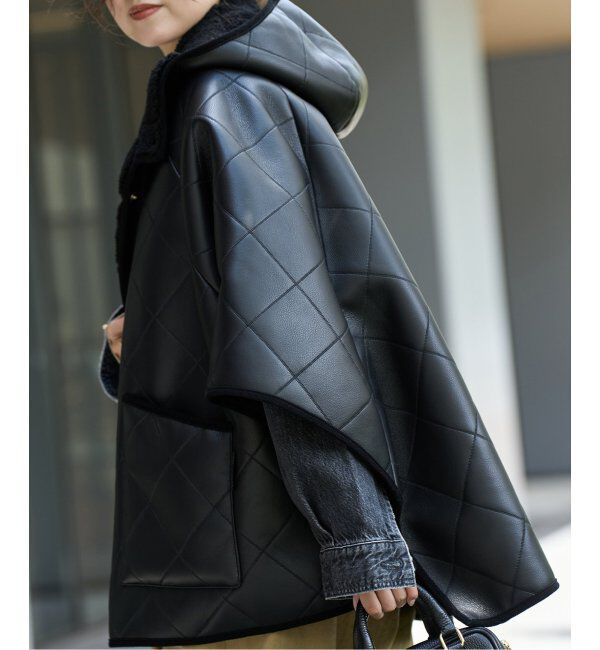 IENA「MACKINTOSH/マッキントッシュ 別注 LYNESS ポンチョボアコート」|ポンチョ・ケープ|