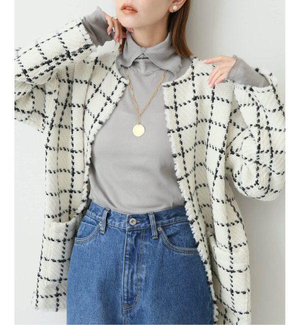 SLOBE IENA「《追加》MILLER/ミラー SLOBE別注 SHEER RIB タートルネック」|Tシャツ・カットソー|グレーA