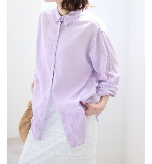 SLOBE IENA「リネンコットンレギュラーシャツ」|シャツ・ブラウス|