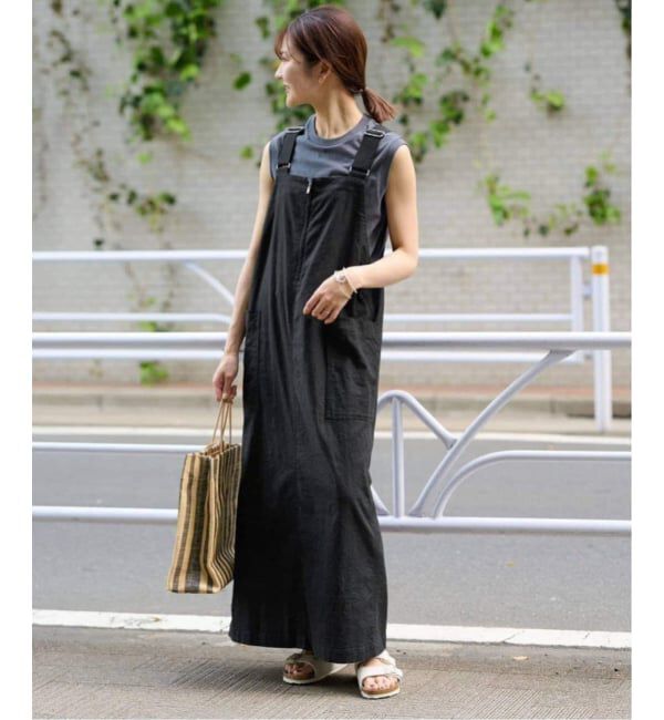 SLOBE IENA「《WEB限定/追加》アイラインジャンパースカート」|ワンピース|