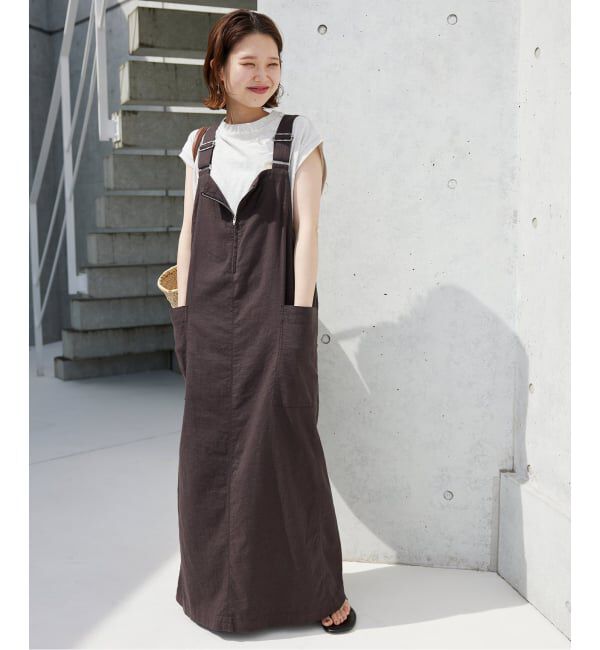 SLOBE IENA「《WEB限定/追加》アイラインジャンパースカート」|ワンピース|