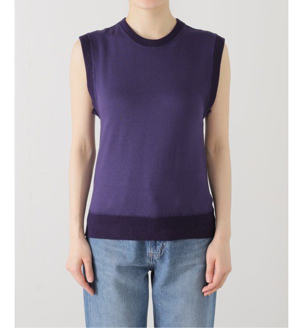 IENA LA BOUCLE「FIFI COLLECTION/フィフィコレクション ノースリーブスウェット(パープル)」|Tシャツ・カットソー|