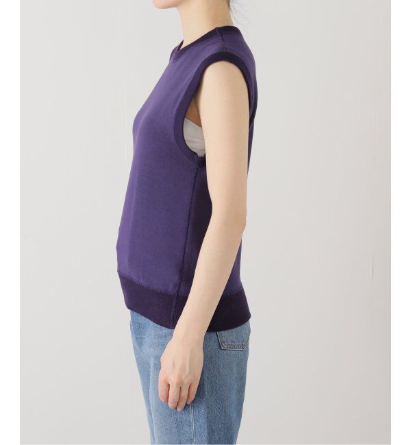 IENA LA BOUCLE「FIFI COLLECTION/フィフィコレクション ノースリーブスウェット(パープル)」|Tシャツ・カットソー|