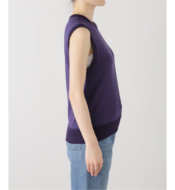 IENA LA BOUCLE「FIFI COLLECTION/フィフィコレクション ノースリーブスウェット(パープル)」|Tシャツ・カットソー|