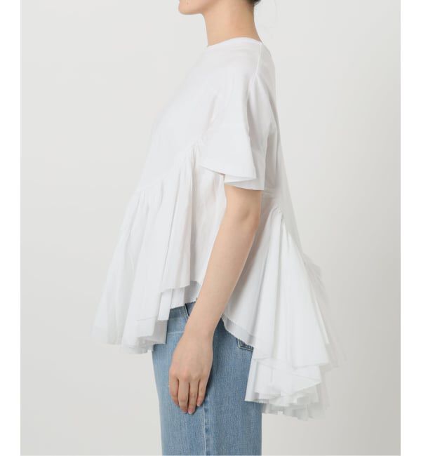 IENA「《追加》AAYUSHI/アユーシ ロングティアードフリルテールトップス」|Tシャツ・カットソー|