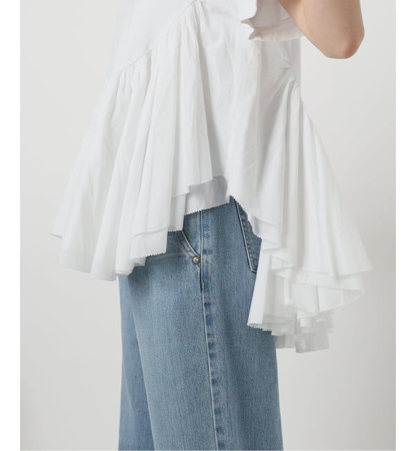 IENA「《追加》AAYUSHI/アユーシ ロングティアードフリルテールトップス」|Tシャツ・カットソー|