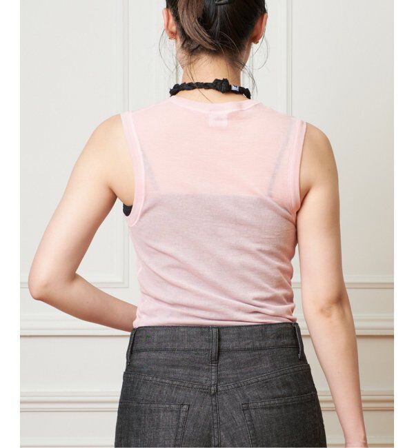 IENA LA BOUCLE「《追加》IENA LA BOUCLE 水撚りガスフライスノースリーブ」|Tシャツ・カットソー|