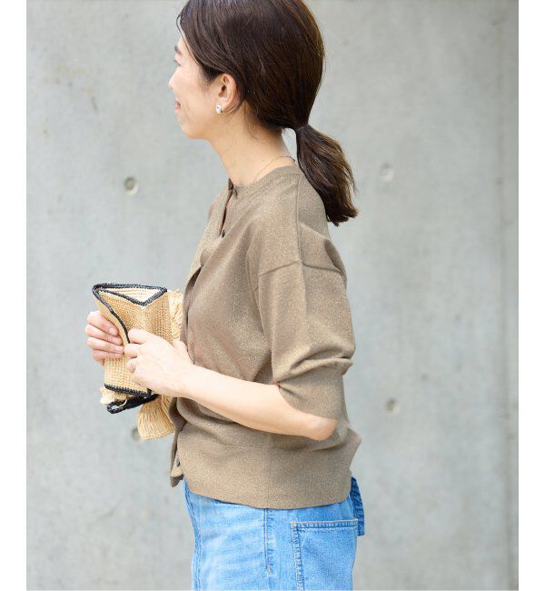 IENA「《追加2》LEVITAクルーカーディガン」|カーディガン|