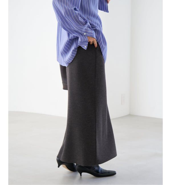 IENA「《WEB限定追加》スーパーファインスムースニットスカート」|スカート|