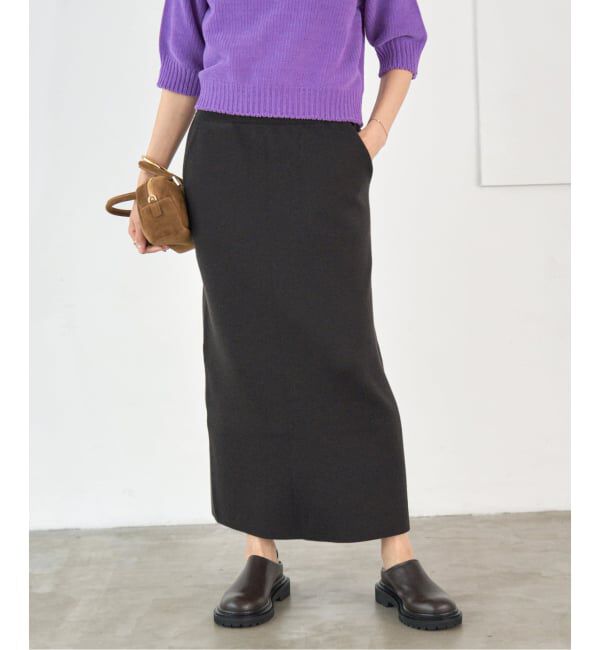 IENA「《WEB限定追加》スーパーファインスムースニットスカート」|スカート|