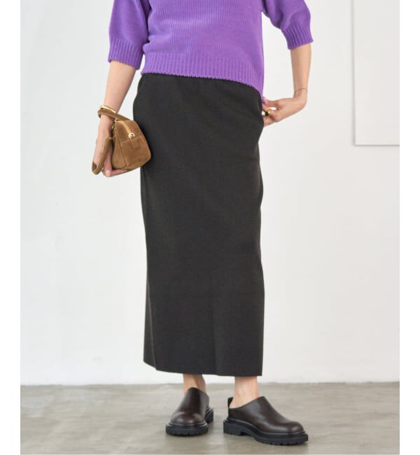 IENA「《WEB限定追加》スーパーファインスムースニットスカート」|スカート|