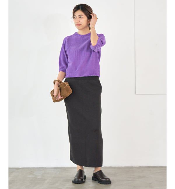 IENA「《WEB限定追加》スーパーファインスムースニットスカート」|スカート|