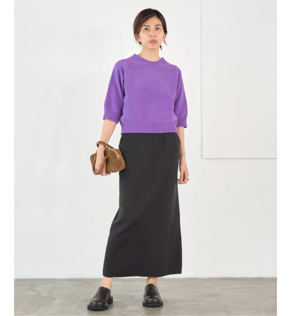 IENA「《WEB限定追加》スーパーファインスムースニットスカート」|スカート|