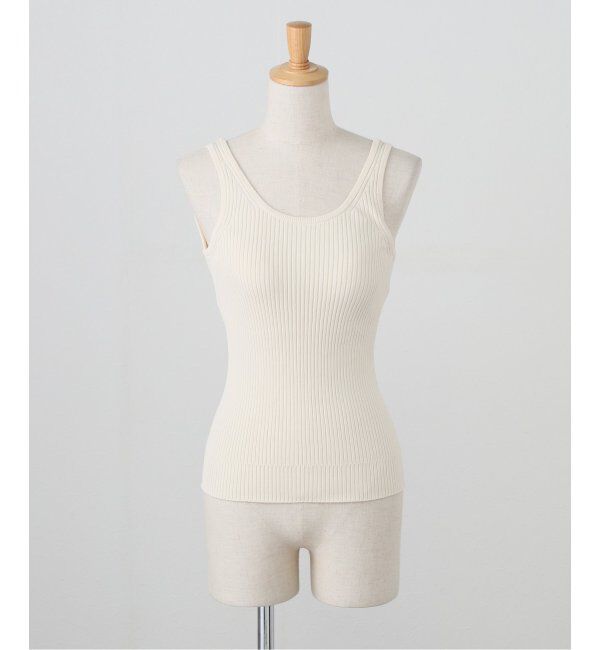 IENA LA BOUCLE「NICENICE MOMENT/ナイスナイスモーメント TANK TOP SHELL NNM1-25S-021」|インナー|ナチュラル