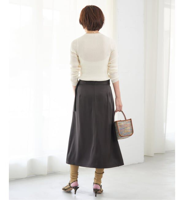 IENA「ベルトラップスカート」|スカート|