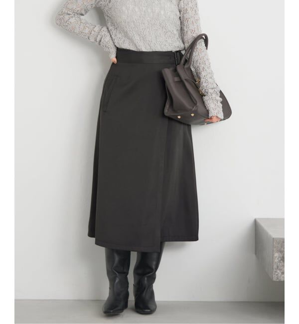 IENA「ベルトラップスカート」|スカート|