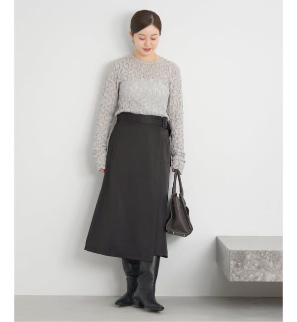 IENA「ベルトラップスカート」|スカート|