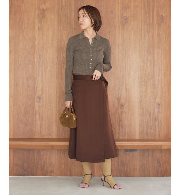 IENA「ベルトラップスカート」|スカート|