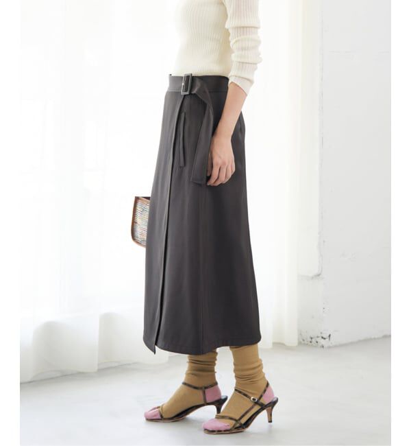 IENA「ベルトラップスカート」|スカート|