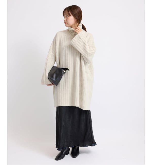 IENA「ワイドリブBIGプルオーバー」|ニット・セーター|