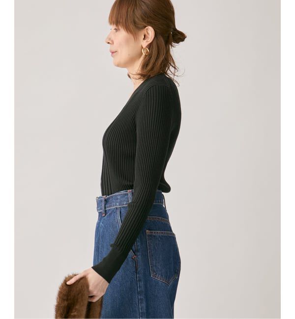 VERMEIL par iena「SLOWOOL Vネック カーディガン」|カーディガン|