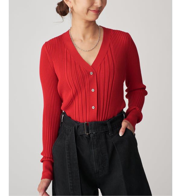 VERMEIL par iena「SLOWOOL Vネック カーディガン」|カーディガン|