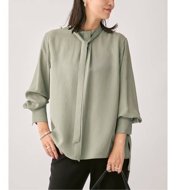 VERMEIL par iena「ヴィンテージブライトツイルボウタイブラウス」|シャツ・ブラウス|