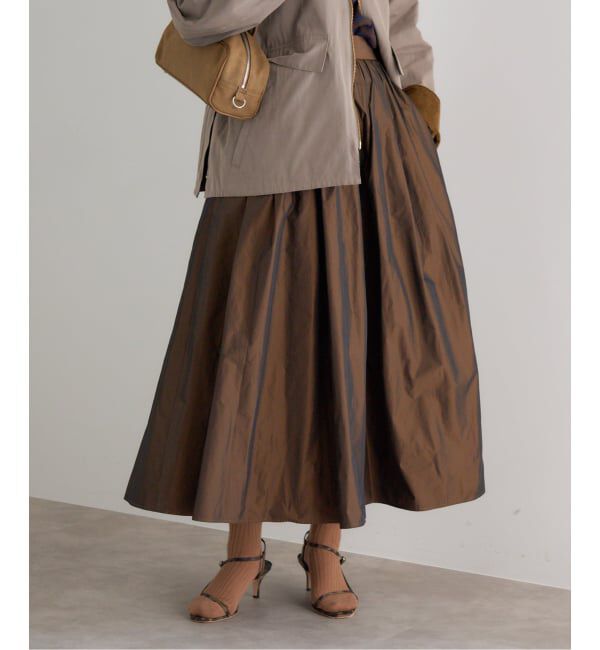 IENA「《追加2・一部店舗限定》タフタフレアスカート」|スカート|