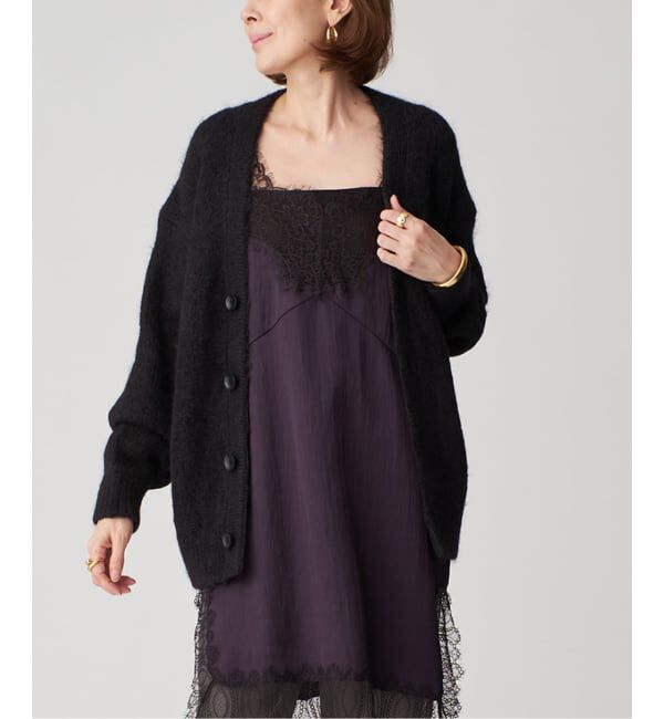 VERMEIL par iena「SLOANE スローン 3G天竺アルパカxウール Vネックカーディガン SL10W-980」|カーディガン|