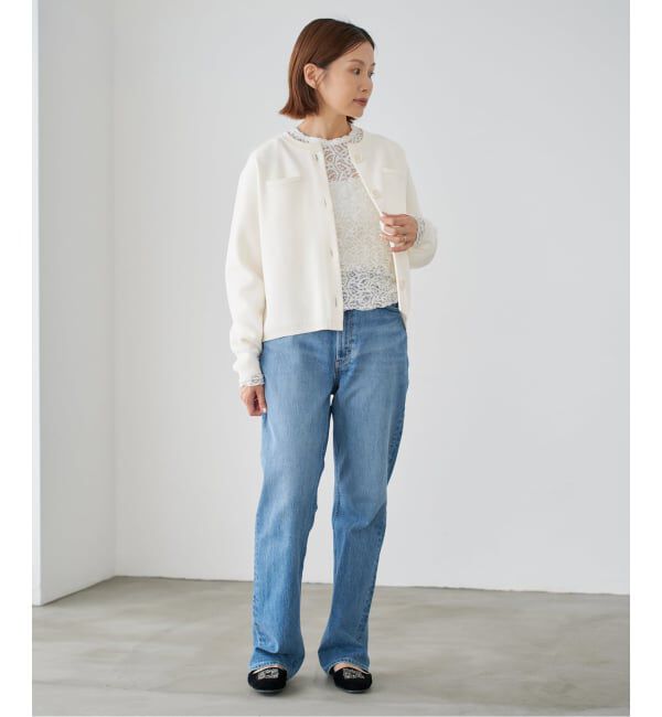 IENA「《追加》スーパーファインスムースクルーカーディガン」|カーディガン|