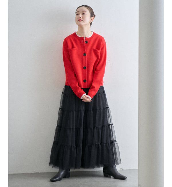 IENA「《追加》スーパーファインスムースクルーカーディガン」|カーディガン|