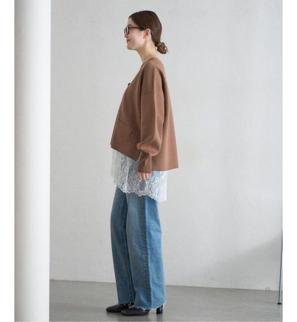 IENA「《追加4》スーパーファインスムース ショートカーディガン」|カーディガン|
