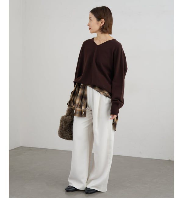 IENA「《追加3》Fineニュージーウール ニュアンス Vプルオーバー」|ニット・セーター|