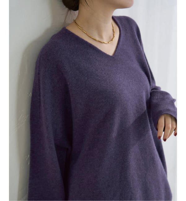 IENA「《追加3》Fineニュージーウール ニュアンス Vプルオーバー」|ニット・セーター|