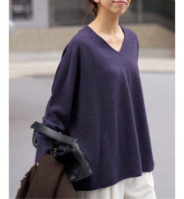 IENA「《追加3》Fineニュージーウール ニュアンス Vプルオーバー」|ニット・セーター|