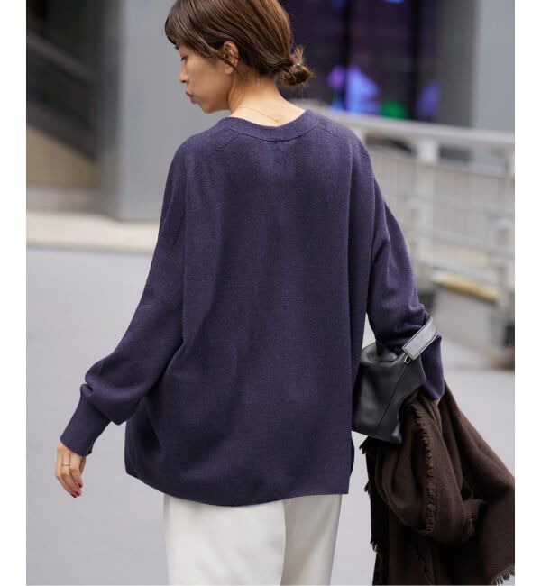 IENA「《追加3》Fineニュージーウール ニュアンス Vプルオーバー」|ニット・セーター|