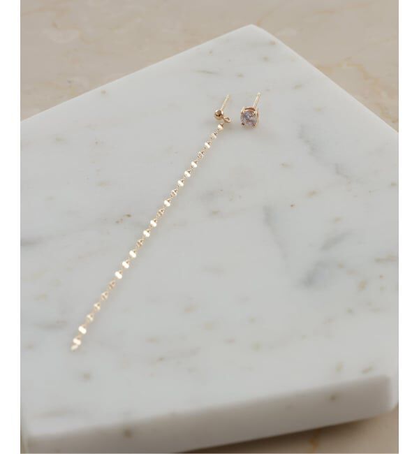 SLOBE IENA「SLOBE アシンメトリーピアス K10」|ピアス|